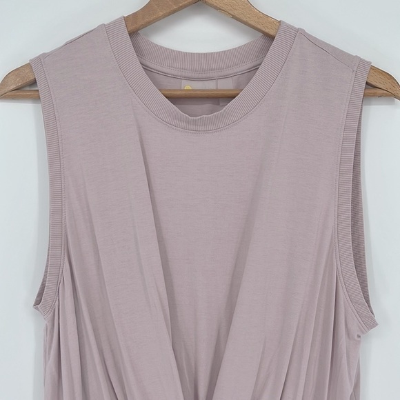 Zella Twist Front Athletic Tank Top Pink Large - Picture 3 of 12